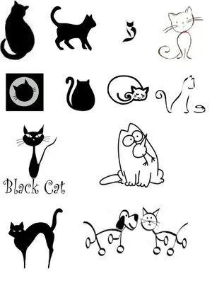Наклейки - татуировки \"Кошки с ушками\", 3 листа