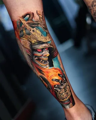 Временная переводная татуировка, тату рукав на всю руку, 48*17 см купить по  цене 299 ₽ в интернет-магазине KazanExpress