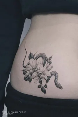 Татуировка женская графика на животе узор и цветок - мастер Мария Бородина  (Челнокова) 5001 | Art of Pain