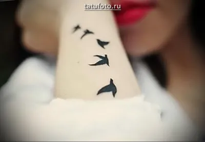 Tattoo Tatu pticy na klyuchice - tattoo photo (45991)