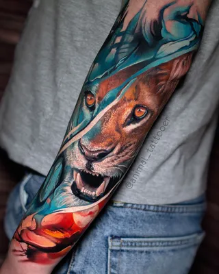 Тату лев в стиле реализм на предплечье | татуировки животных | Тату-мастер  Наташа ANIMAL | Татуировки с животными, Русские татуировки, Татуировщик