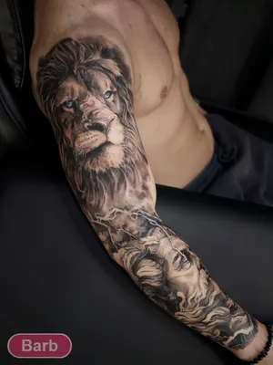 Временные татуировки для мужчин, женщин, мужчин, родовой Бог, эскиз, змея,  черный Лев, тату-наклейка, тигр, реалистичные искусственные цветы, тату на  руку | AliExpress