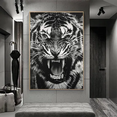 Тигр тату эскиз черно белый (79 фото)