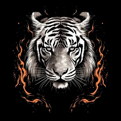 Мощные Контрастными Чернобелый Тигра — стоковые фотографии и другие  картинки Чёрно-белый - Чёрно-белый, Тигр, Животное - iStock