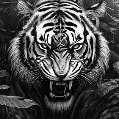 Тигр эскиз (66 фото)