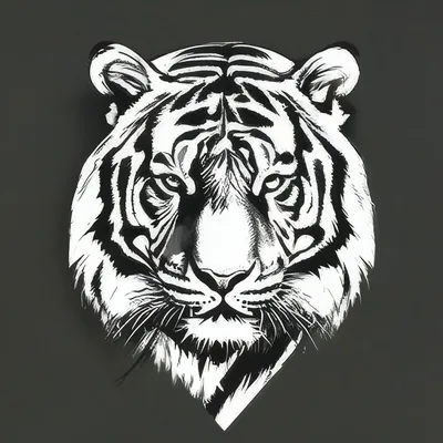 Картина на холсте \"Рисунок тигра\"