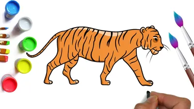 Рисунок тигр эскиз (50 фото) » рисунки для срисовки на Газ-квас.ком