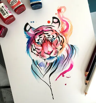 Тигр рисунок карандашом легкий (50 фото) » Рисунки для срисовки и не только