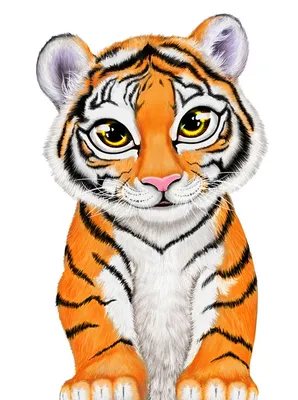 Легкий мультяшный тигр - 67 фото