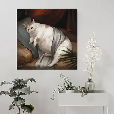 Картина с изображением плача толстых животных и кошки | AliExpress