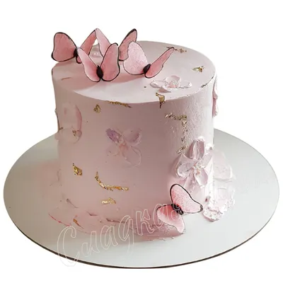 Детский торт Розовые бабочки - Кондитерская \"Сладкая Идея\"