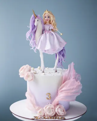 Торт детский на день рождения девочки \"Единорог Лила\" – купить за 3 800 ₽ |  Кондитерская студия LU TI SÙ торты на заказ