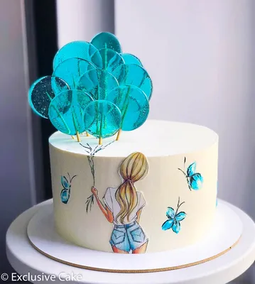 Торт Девушка с воздушными шарами купить в Киеве | Exclusive Cake