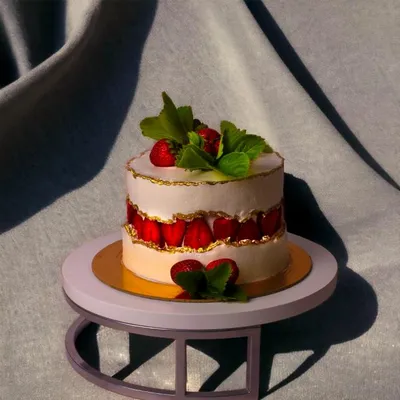 Торт для женщины 30062721 женщин на день рождения одноярусный стоимостью 5  900 рублей - торты на заказ ПРЕМИУМ-класса от КП «Алтуфьево»