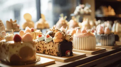 Пирожные, торты с фруктами и крем Стоковое Изображение - изображение  насчитывающей диетпитание, торт: 198025993