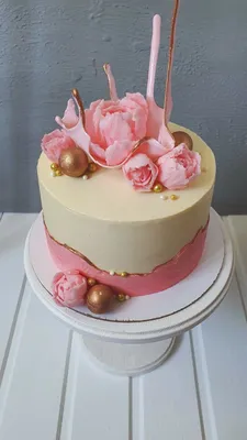 Торт на заказ с цветами из мастики с доставкой недорого, фото торта, цена