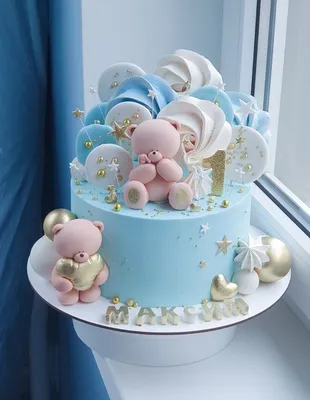 Торт на 1 Годик | Детский день рождения торты, Торты на первый день  рождения, Украшения для торта на день рождения