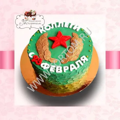 Торт на 23 февраля купить в Санкт-Петербурге | Кейк