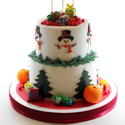 Торт на Новый год в 2020 году, вкусный торт из мастики на заказ на Новый год  от агентства «Праздник детям.ру»
