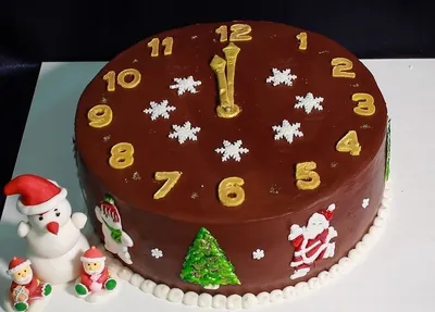 Торт на новый год \"Снежинки\" *1690 руб/кг | Заказ тортов на Новый год от 1  кг, недорого с доставкой по СПб
