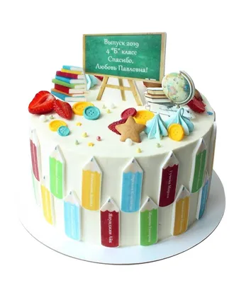 Купить торт на выпускной из 4 класса учителю по цене 3 190 ₽ за килограмм –  изготовление на заказ, доставка в Москве и области