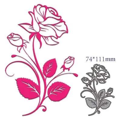 Купить Pdtoweb цветок розы металлический трафарет трафареты для  скрапбукинга тиснение альбом карты DIY | Joom