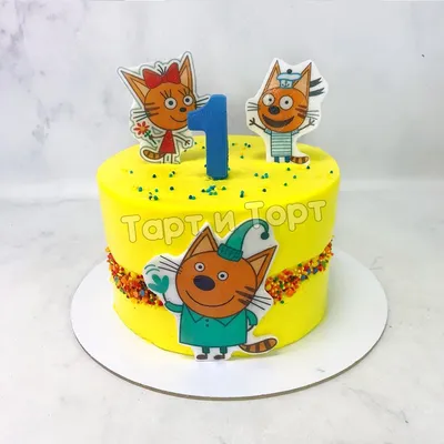 Детский торт Три кота 22128218 - торты на заказ ПРЕМИУМ-класса от КП  «Алтуфьево»