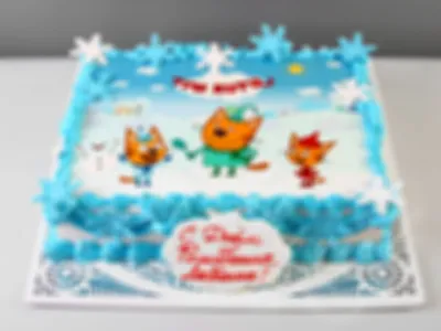 Миу-миу🐾🐾🐾 Яркий торт с мульт героями «Три кота» для малыша на 3  годика💙💙💙 Внутри шоколадный с ореховым пралине🥜 2,3кг _____ | Instagram