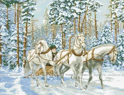 Русская тройка лошадей мчится по снегу – Стоковое редакционное фото ©  Grigoriy Pisotckii #104270582
