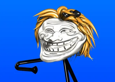 Trollface Beaten. Internet Troll 3d Illustration Stock Illustration -  Illustration of mock, stupid: 65528880