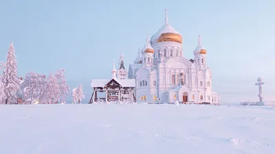 Вид церкви зимой - Балдин М.А. Подробное описание экспоната, аудиогид,  интересные факты. Официальный сайт Artefact