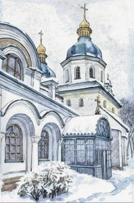 Картинки зима, храм, церковь, иней, красиво - обои 1024x768, картинка  №197245