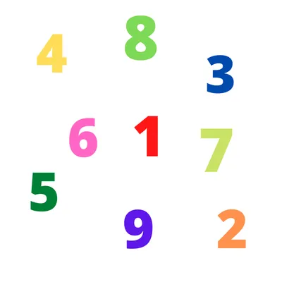 Черные цифры от 1 до 10 (1,2,3,4,5,6) - Распечатать | Математические  выражения, Для детей, Игры и другие занятия для детей
