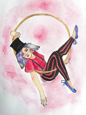 Картинки карандашом цветным цирк (39 шт)