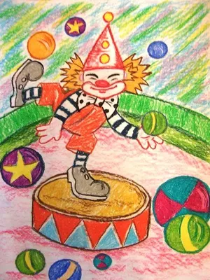 Рисунок на тему цирк. Картинки для садика и для школы. | Арт-челлендж,  Милые рисунки, Новогодние открытки