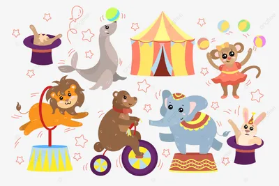 Набор цирковых животных Векторное изображение ©littlepaw 49365057