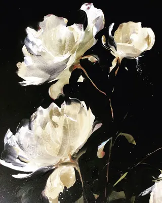 Очень красивые черные цветы на …» — создано в Шедевруме