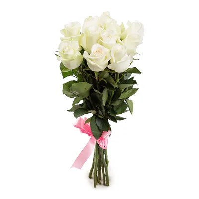 Букет белых роз в стильной пленке с эвкалиптом - купить с доставкой в Омске  - Лаванда