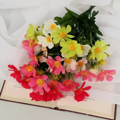 Цветы из шёлка Маргаритки – заказать на Ярмарке Мастеров – RLSM0RU | Цветы,  Комсомольск-на-Амуре