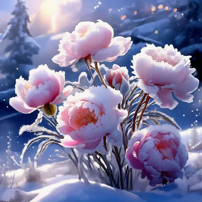 Роза в снегу | Розы, Зима, Открытки