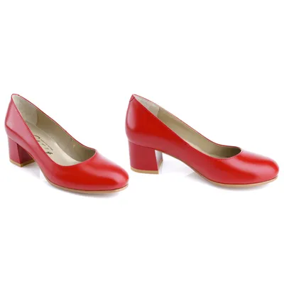 Модные красные замшевые женские туфли с V-образным вырезом на каблуке 9.5  см купить в интернет магазине Kwinto