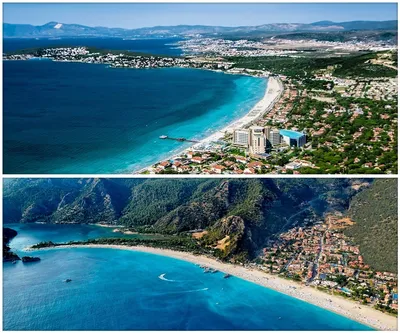 Картинка Турция Antalya пляжа Море Природа Сверху Побережье Города