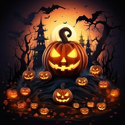 Декор на Хэллоуин Тыквы Джек-о-фонарь - купить по доступным ценам в  интернет-магазине OZON (1165453031)