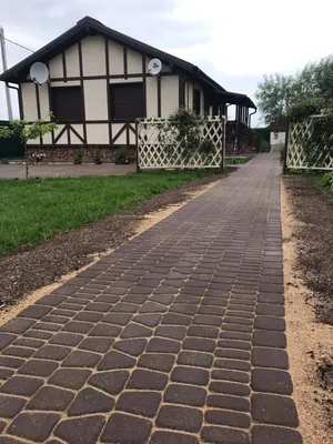 Монтаж тротуарной плитки на частном участке - Раменское