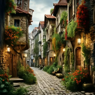 Старый город улицы старого города, …» — создано в Шедевруме