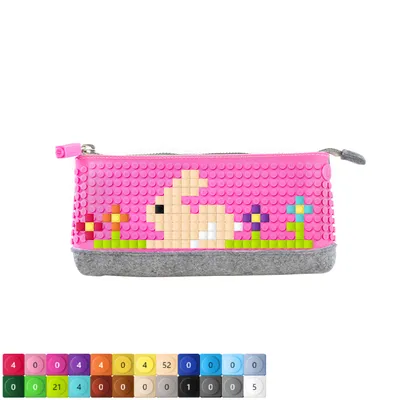 UPixel Pencil Case design for a bunny and flowers ... | Pencil case design,  Rainbow loom, Bags