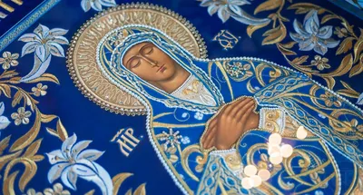 Успение Пресвятой Богородицы, икона 17,2 х 20,8 см, артикул И096233 -  купить в православном интернет-магазине Ладья
