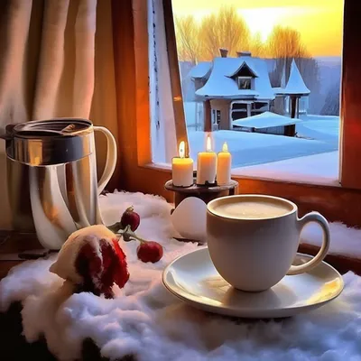 Картинки утро кофе снег (64 фото) » Картинки и статусы про окружающий мир  вокруг