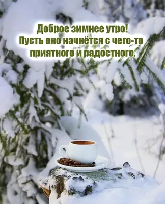 Доброе зимнее утро кофе (Фото) - treepics.ru