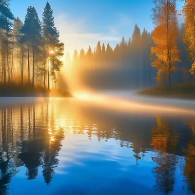 Картина \" Утро в лесу \" – заказать на Ярмарке Мастеров – 30M8XRU | Картины,  Заокский